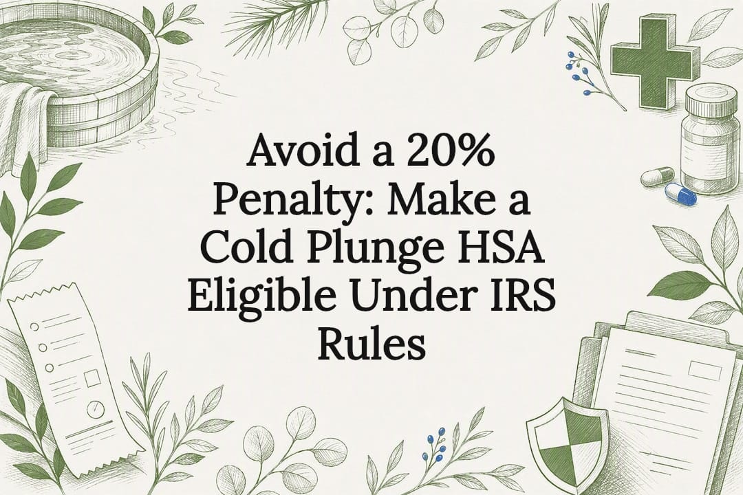 Decorative cold plunge HSA rules title card