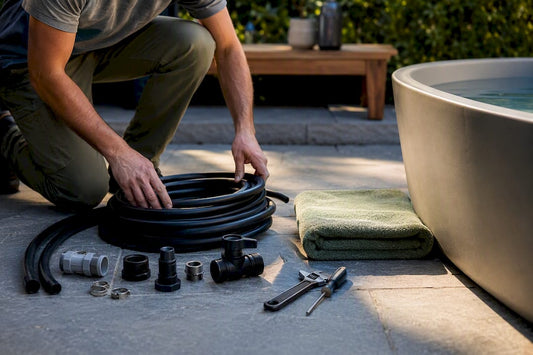 Preparing an outdoor cold plunge installation site
