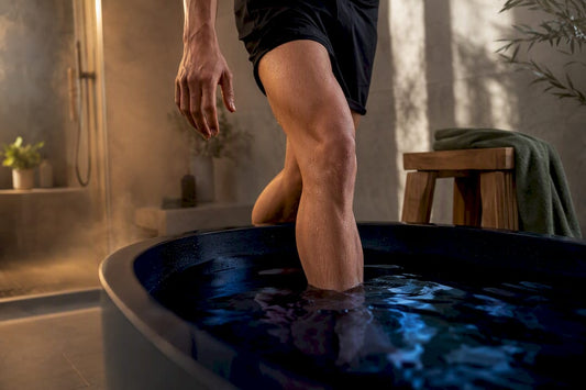 Athlete transitioning from heat to cold therapy