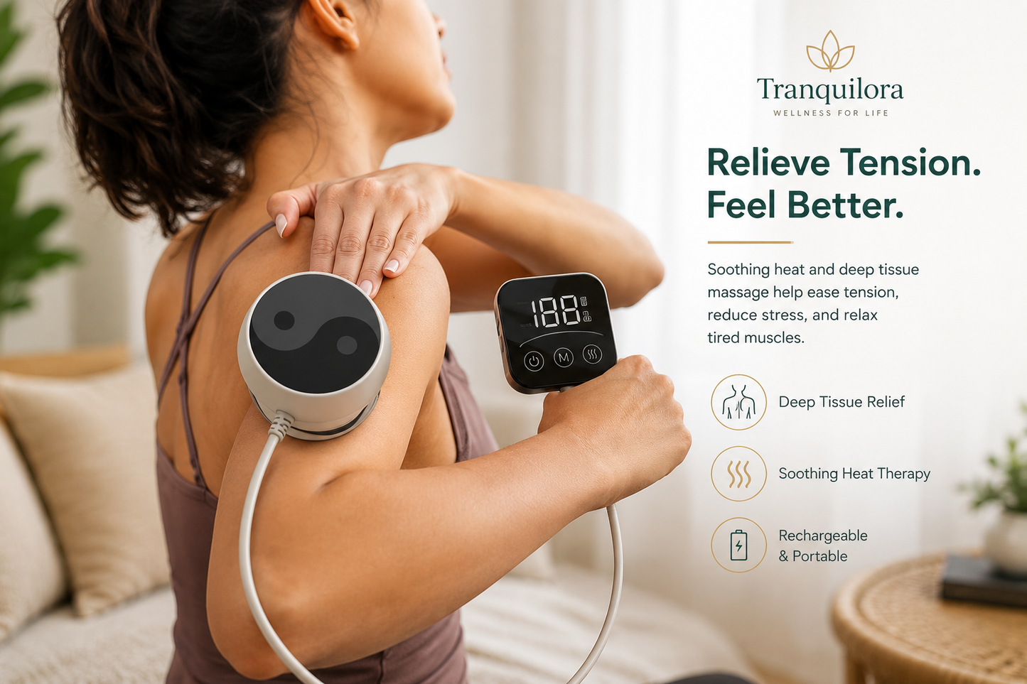 Premium Heated Neck & Shoulder Massager with Deep Tissue Relief