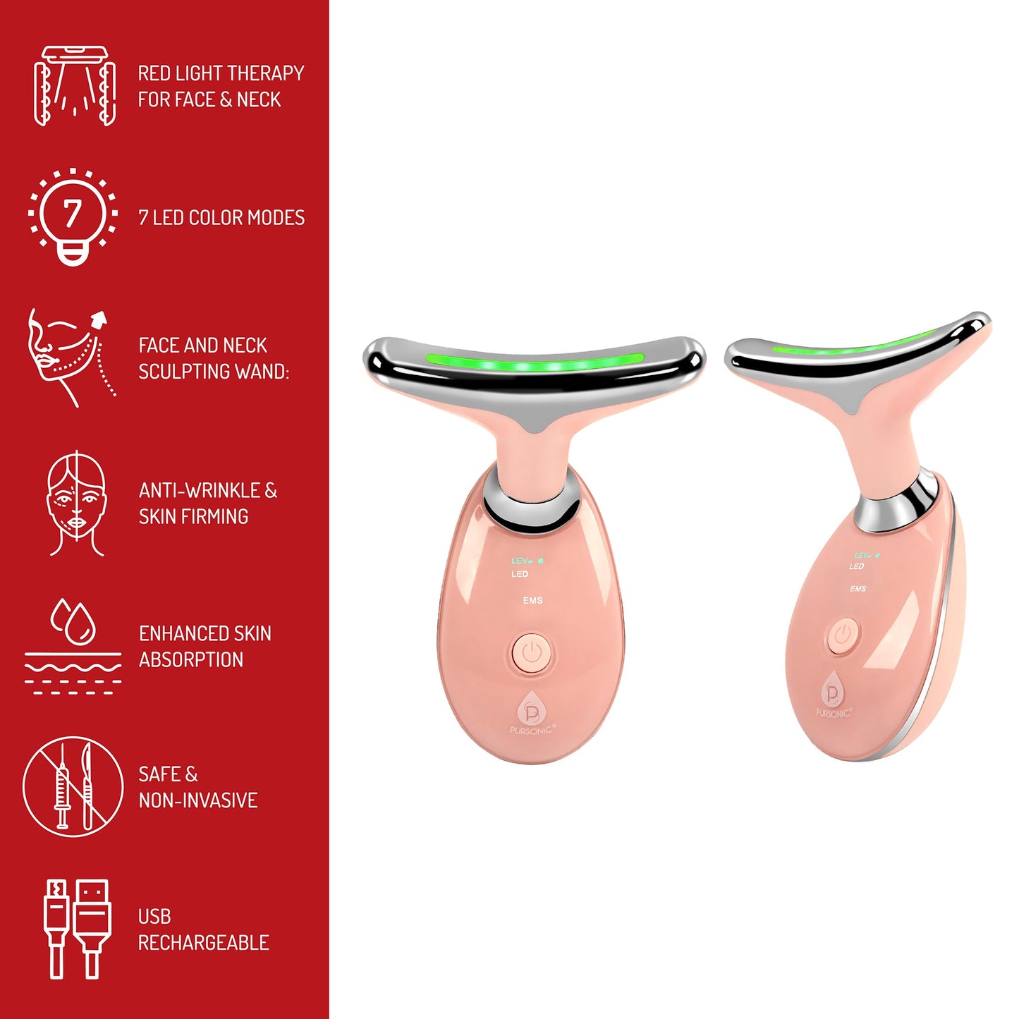 Premium 3-Piece LED Facial & Light Therapy System