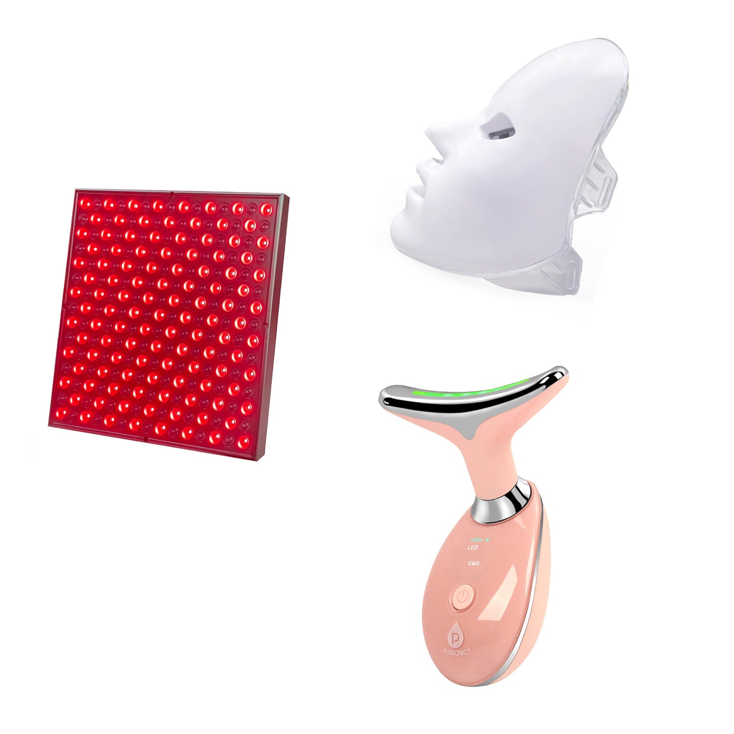 Premium 3-Piece LED Facial & Light Therapy System